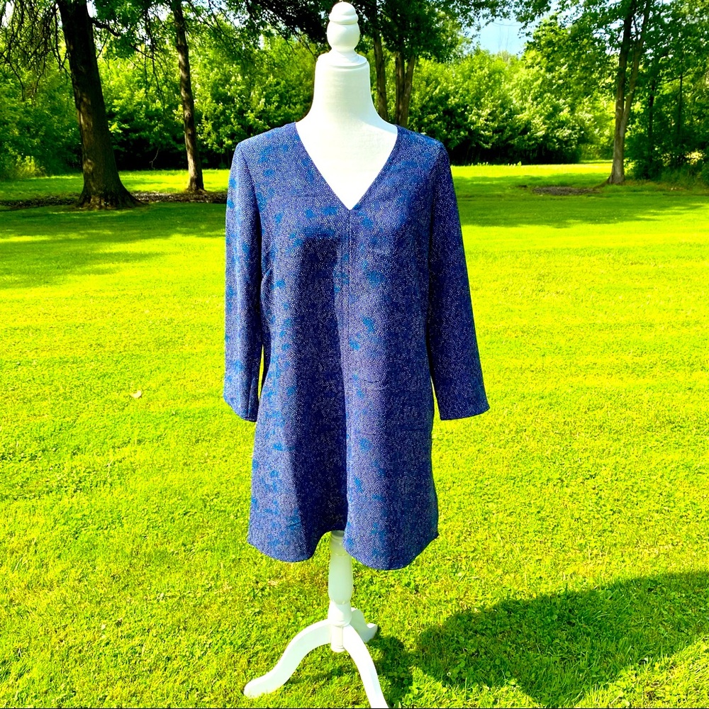 Gap Blue Dotted Shift Dress with Pockets, Sz Sm - Picture 4 of 10